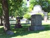 Side view of Elisha Gray's Grave